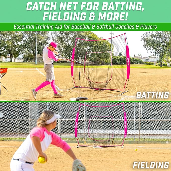 GoSportsGoSports Team Tone 7' x 7' Baseball & Softball Practice Hitting & Pitching Nets in Team Colors