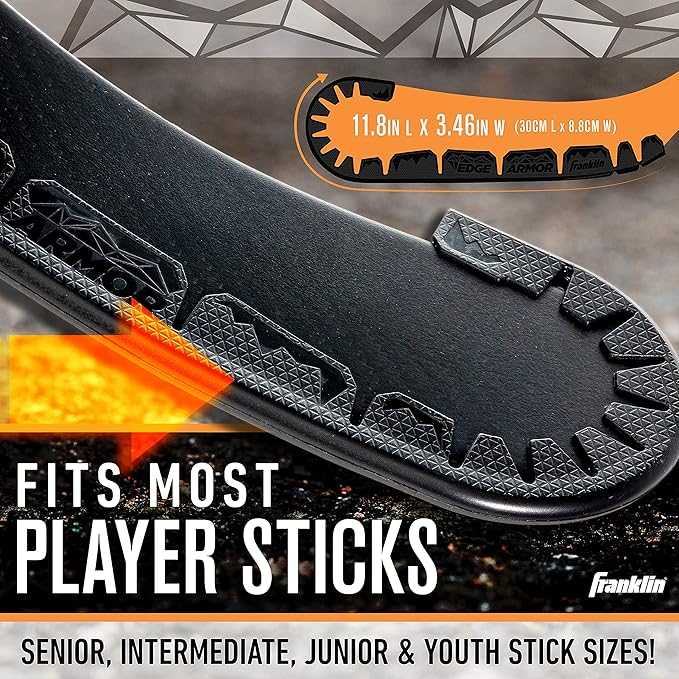 Franklin Sports Blade Protector - Hockey Stick Protection for Off Ice Practice and Training - Fits Most Stick Sizes - Edge Armor,Black