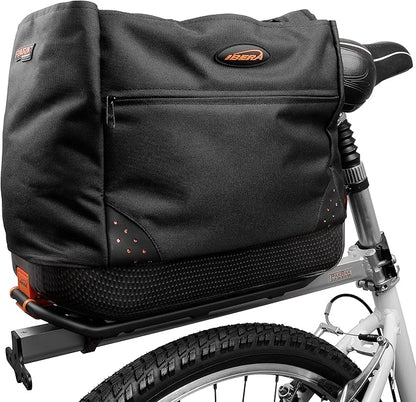 Ibera Bike Bag Insulated Cooler 16L - Clip-On Bike Rack Bag with Hard Base & Shoulder Straps - Fresh-Keeping & Reusable Grocery Bag - Bike Accessories for Adult Bikes - PAKRAK ONLY RACKS