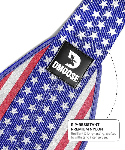 DMoose Fitness Hanging Ab Straps for Pull Up Bar & Core Strength Training - Soft Padded Exercise Straps for Ab Swing & Leg Raises, Hang Bar Strap with 2 Steel Carabiners - Abs Equipment for Home & Gym