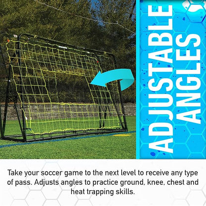 Franklin Sports Soccer Rebounder - Tournament Steel Rebounding Net - Perfect for Backyard Practice and Training - 12' x 6' & 6' x 4'