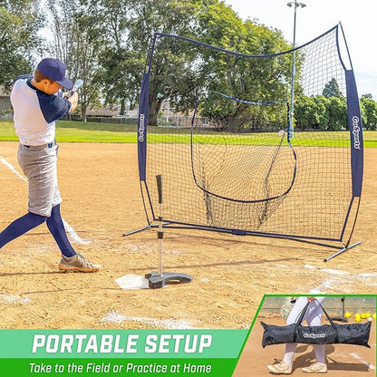 GoSportsGoSports Team Tone 7' x 7' Baseball & Softball Practice Hitting & Pitching Nets in Team Colors