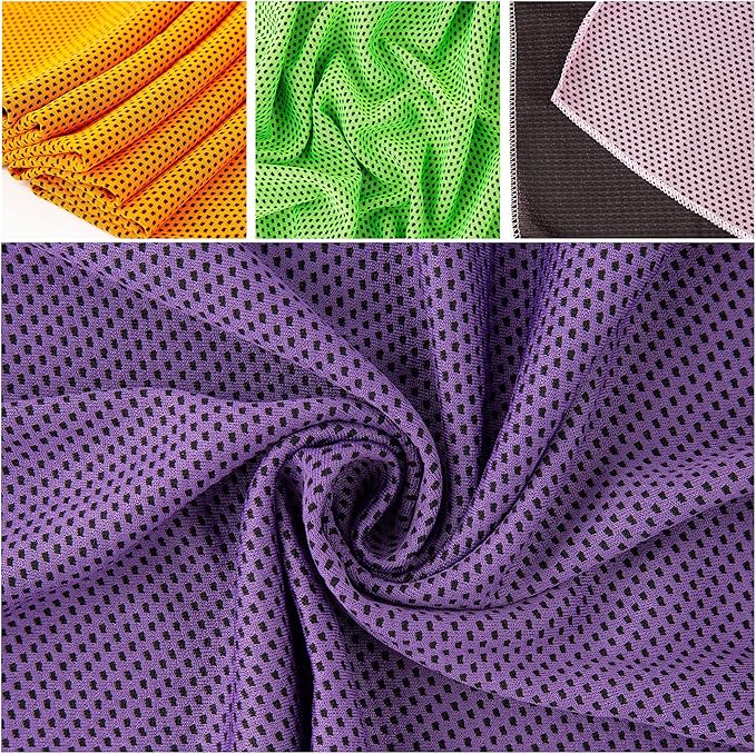 Ponpon 30pcs Cooling Towel Ice Towel Cooling Towels for Neck and Face Microfiber Cooling Towel for Gym, Travel, Yoga, Camping, Running, Outdoor Sport (10 Colors)