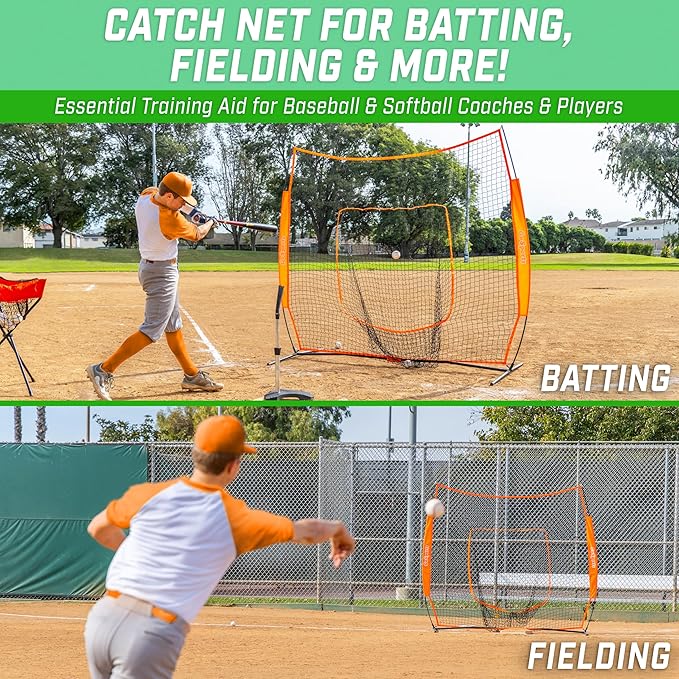 GoSportsGoSports Team Tone 7' x 7' Baseball & Softball Practice Hitting & Pitching Nets in Team Colors
