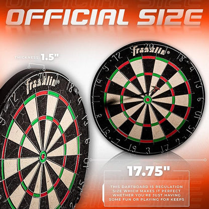 Franklin Sports Professional Dartboard - 18" Regulation Size