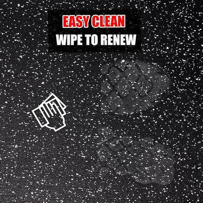 0.6 Inch Thick 48 Sq Ft Rubber Gym Mat,12 Tiles 24 x 24 in