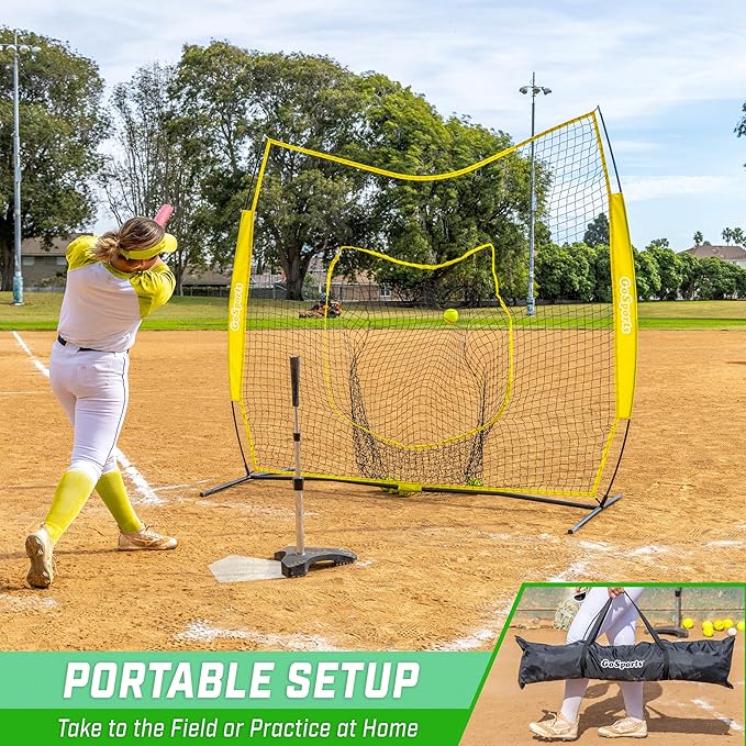 GoSportsGoSports Team Tone 7' x 7' Baseball & Softball Practice Hitting & Pitching Nets in Team Colors