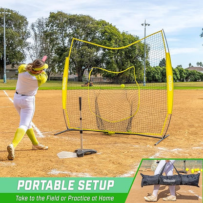 GoSportsGoSports Team Tone 7' x 7' Baseball & Softball Practice Hitting & Pitching Nets in Team Colors