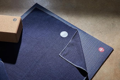 Manduka Yogitoes Yoga Towel – Rubber Grip Dots Non-Slip Bottom, Quick Dry Fitness Towel for Hot Yoga, Pilates, Exercise